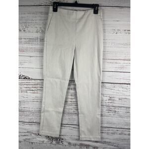 Massimo Fabbro Italy Women's 2 Gray White Check Slim Fit Stretch Work Office
